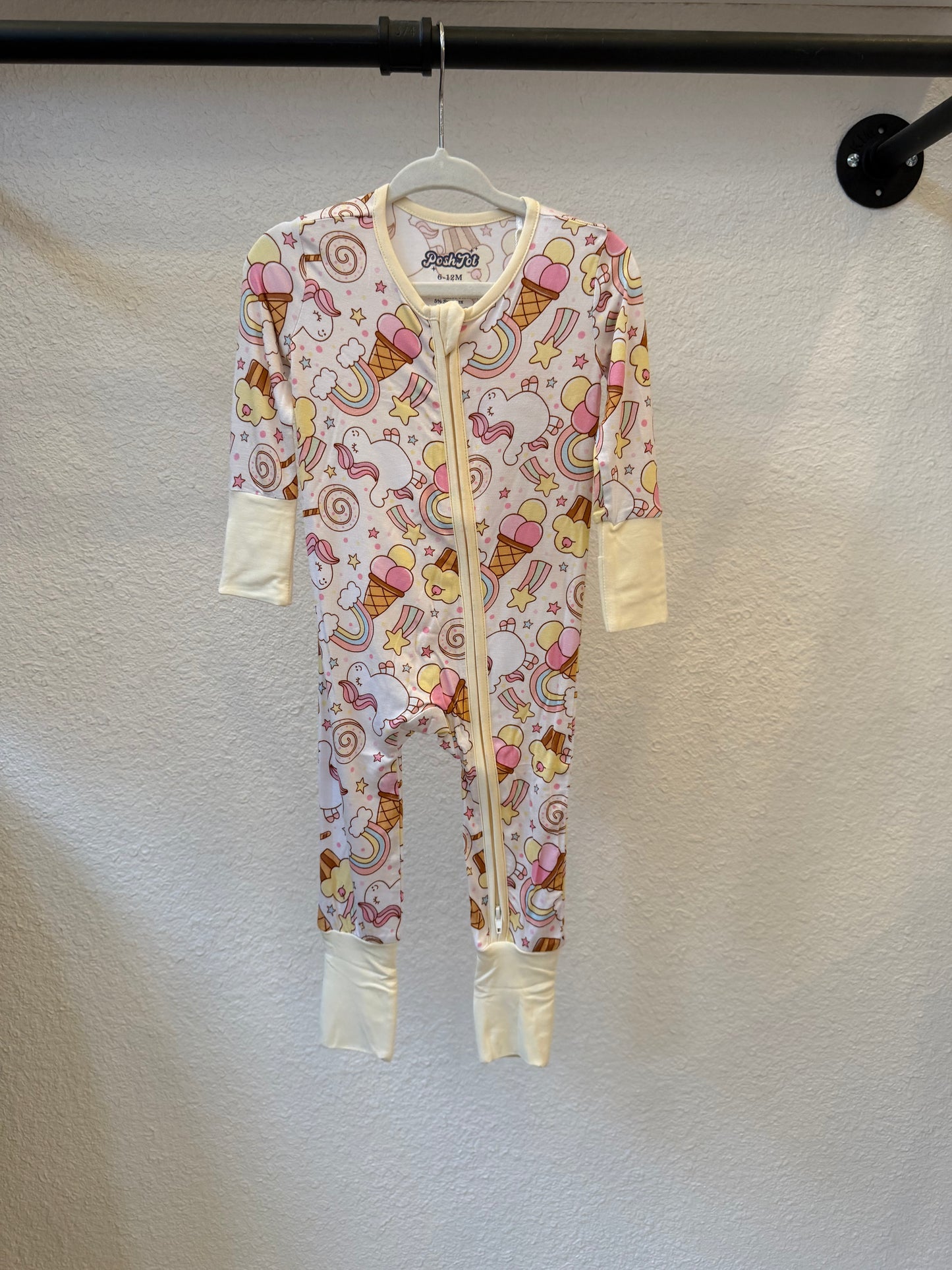 Sweet Dreams Unicorn Zip Romper