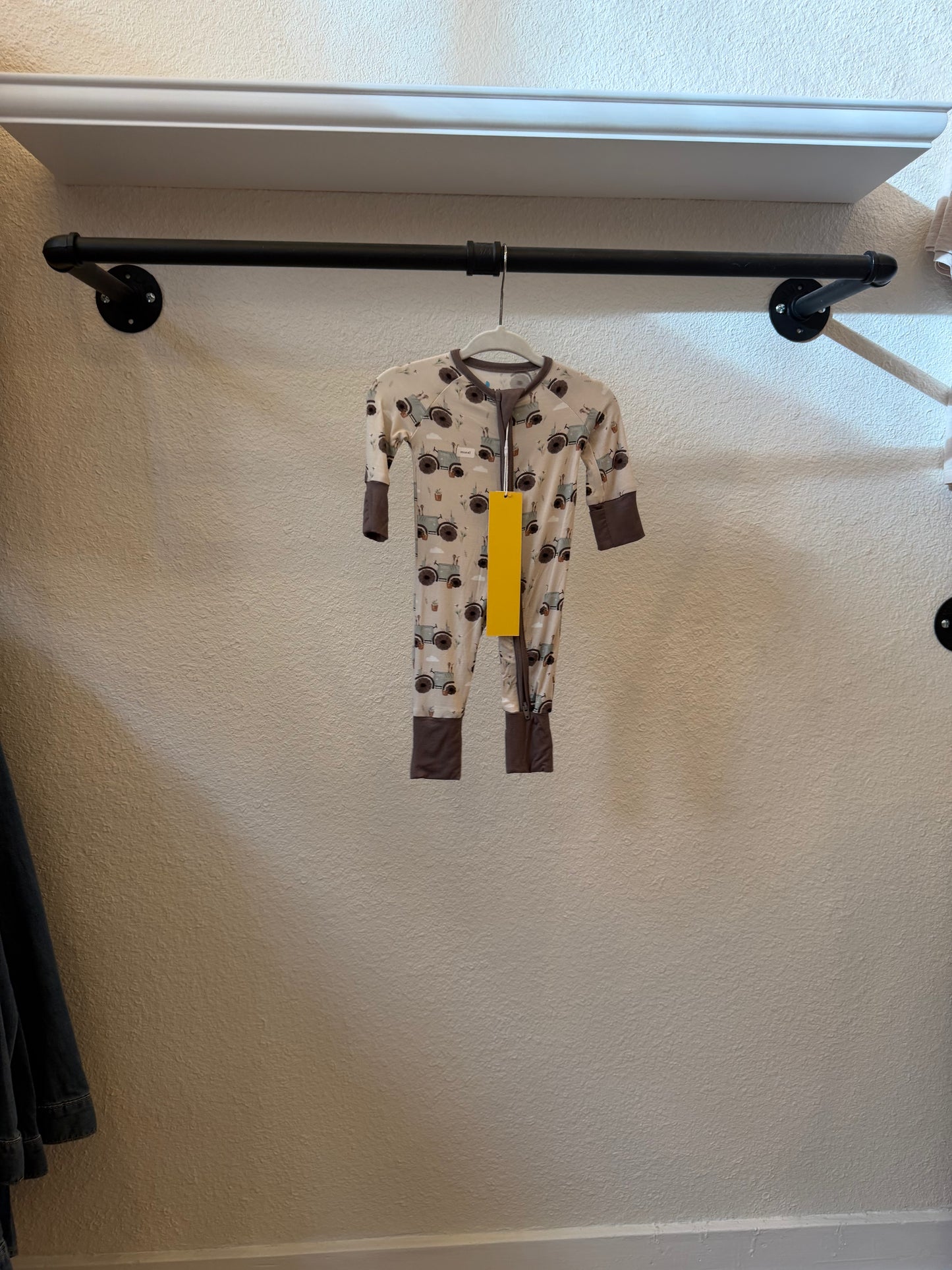 Little Tractor Zip Romper