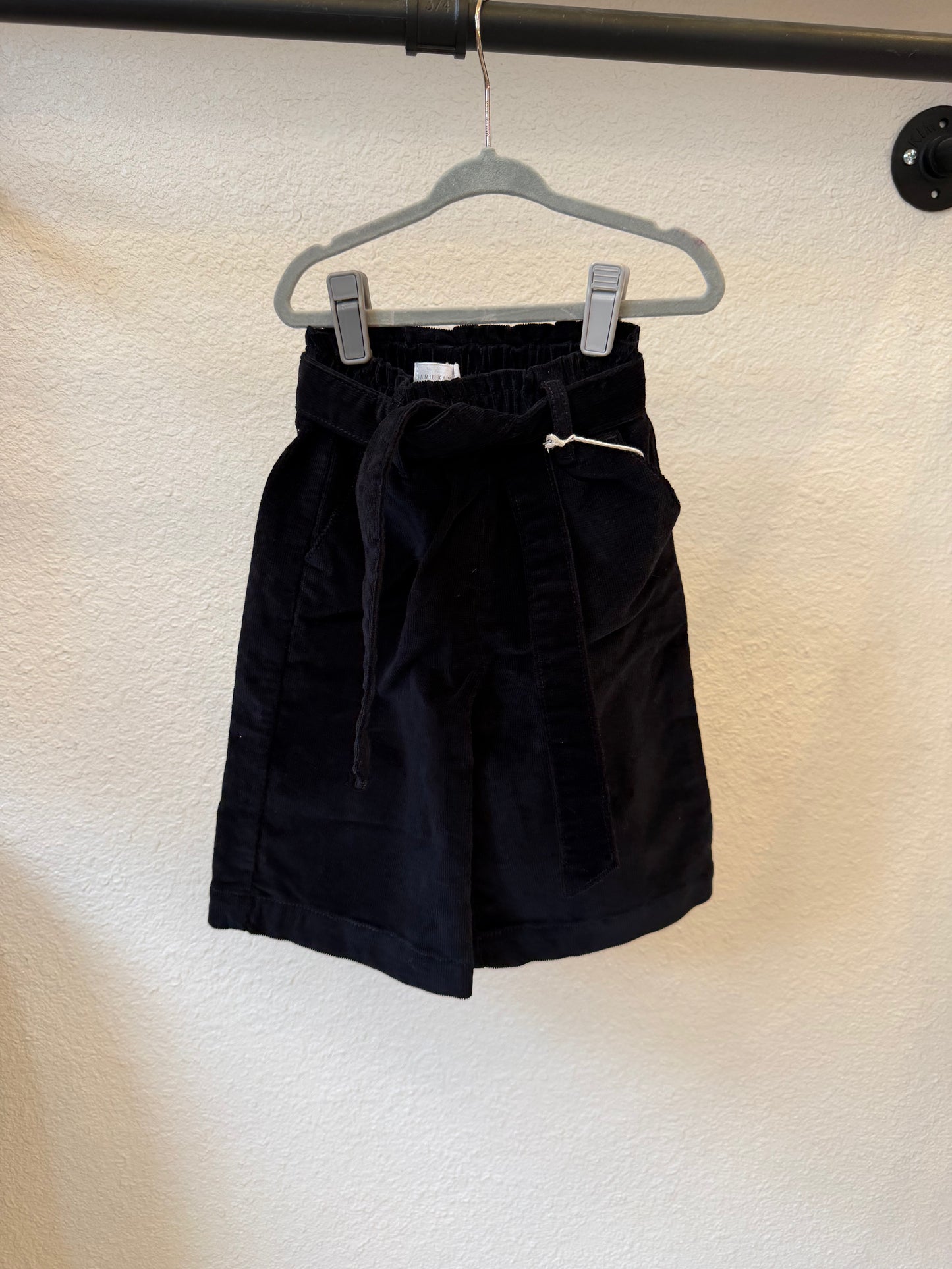 Black Corduroy Wide-Leg Pants