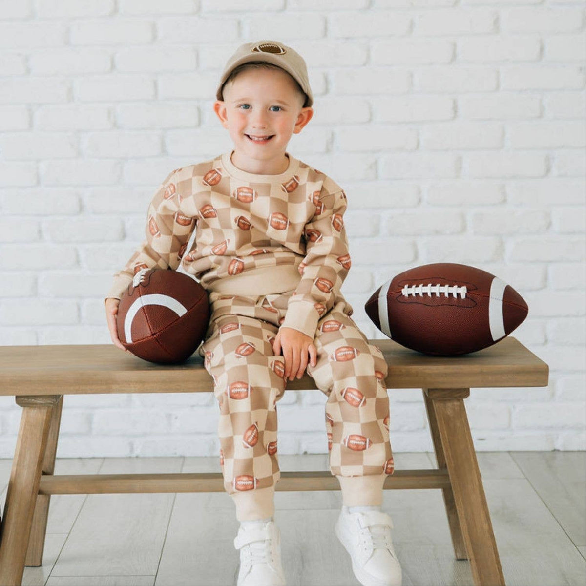 Football Checkered Sweatshirt