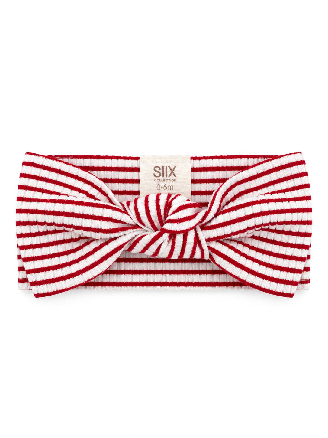 Red Stripe / Ribbed Bow