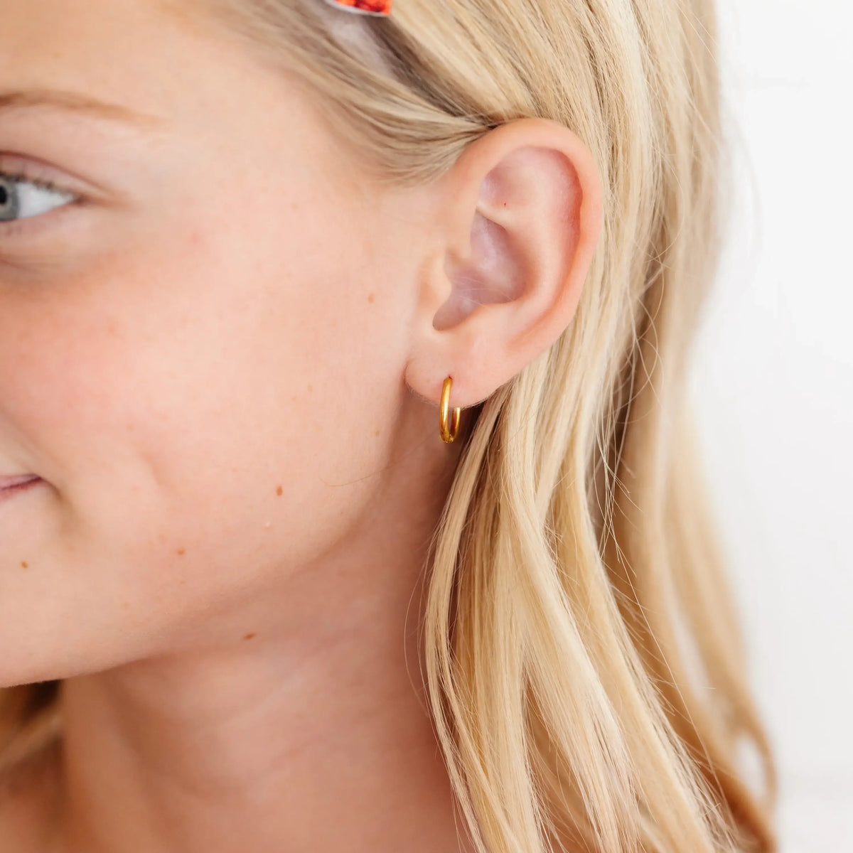 Endless Hoop Thin Gold Earrings - Hypoallergenic, Girl Gift: Gold / 22 mm