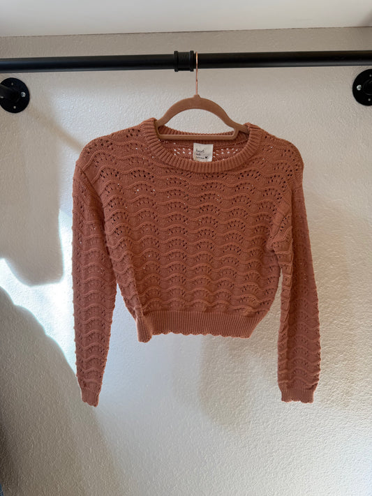 Girls Pointelle Sweater