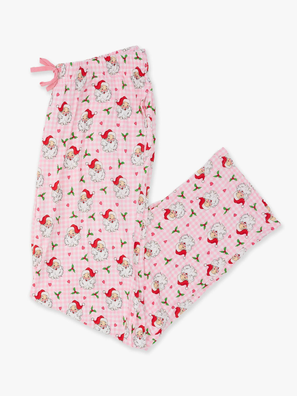 SoftSnooze™ Adult Bamboo Viscose Pink Dear Santa Pajama Pants: Pink / Adult XL