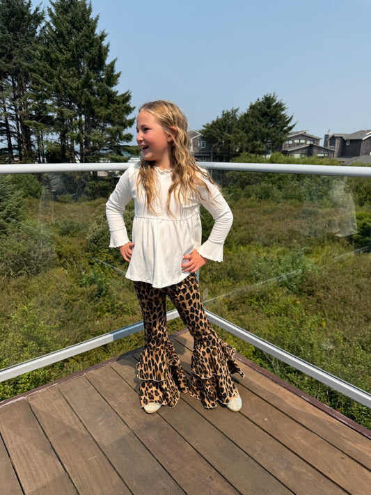 Cheetah Denim Flares