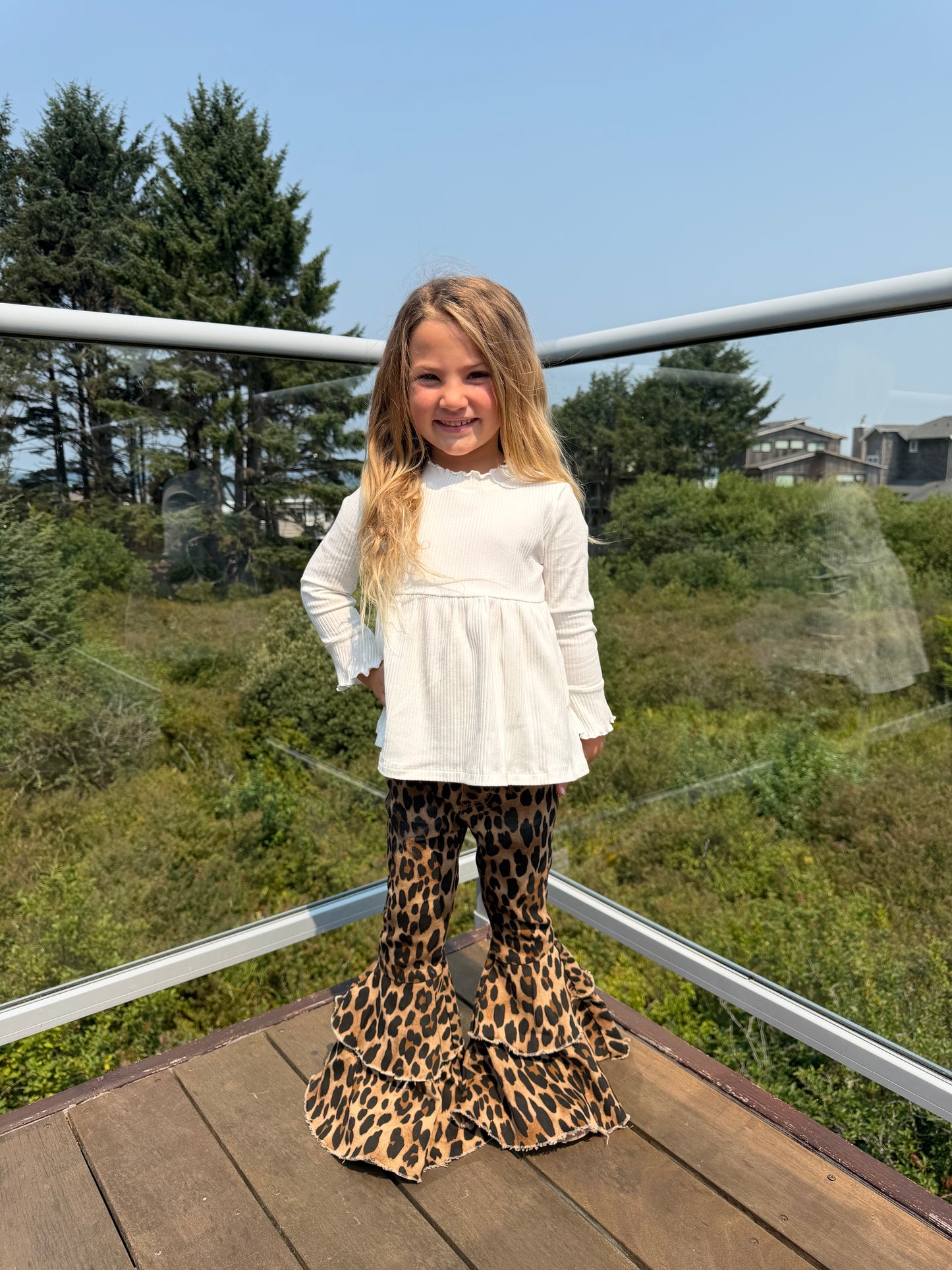 Cheetah Denim Flares