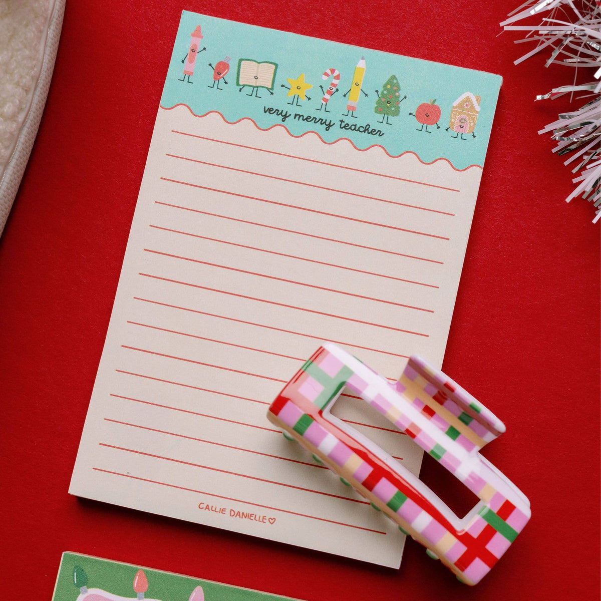 Plaid Christmas Claw Hair Clip