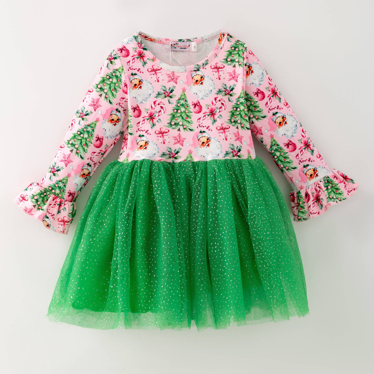 Pink Christmas Tutu Girls Dress: 3t