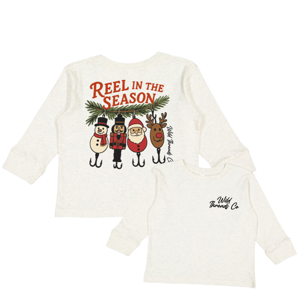 Reel In The Season Long Sleeve Tee: Natural / 5/6