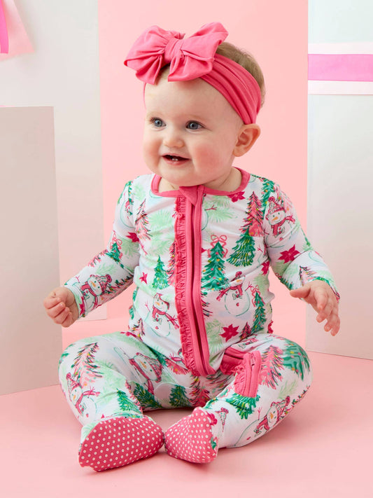 Girls Bamboo Snowman Pajamas