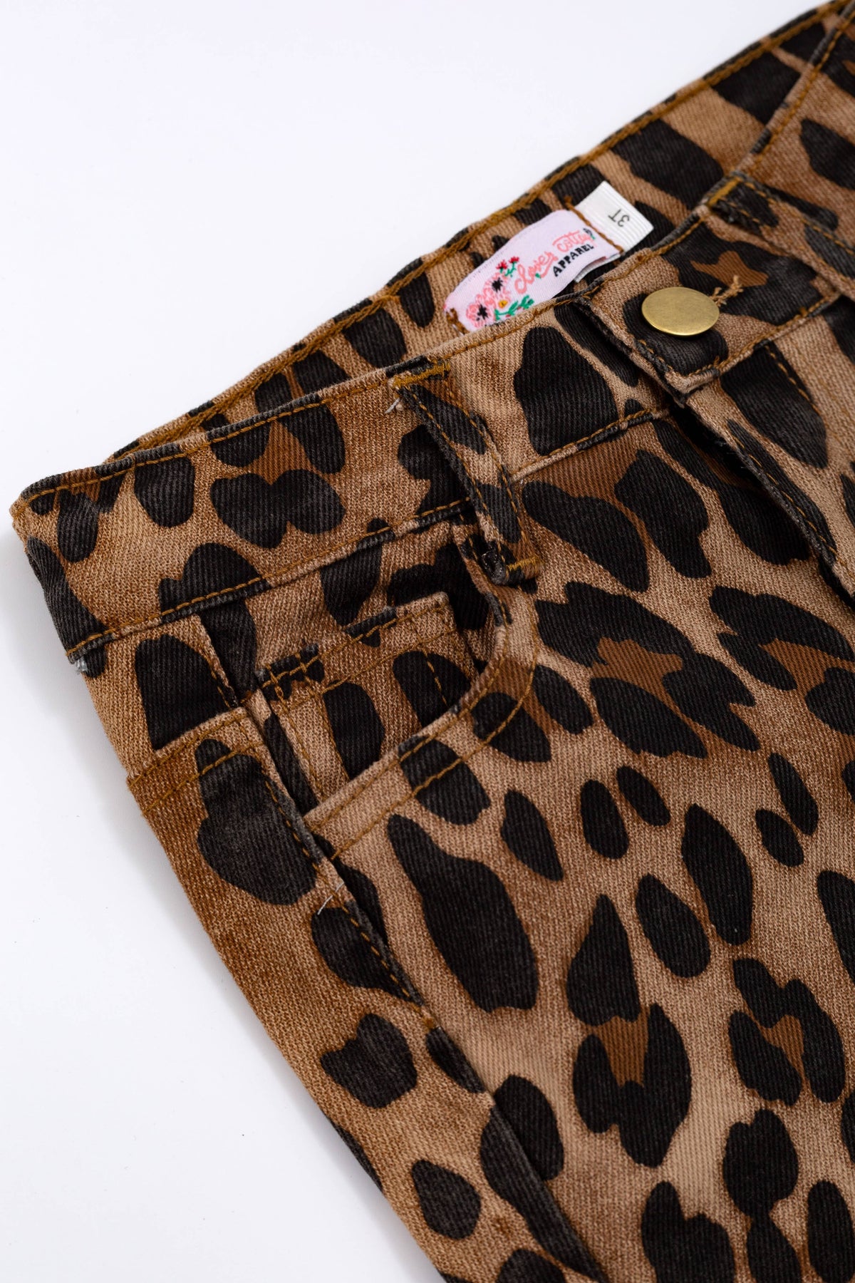Cheetah Denim Flares: 7/8yrs