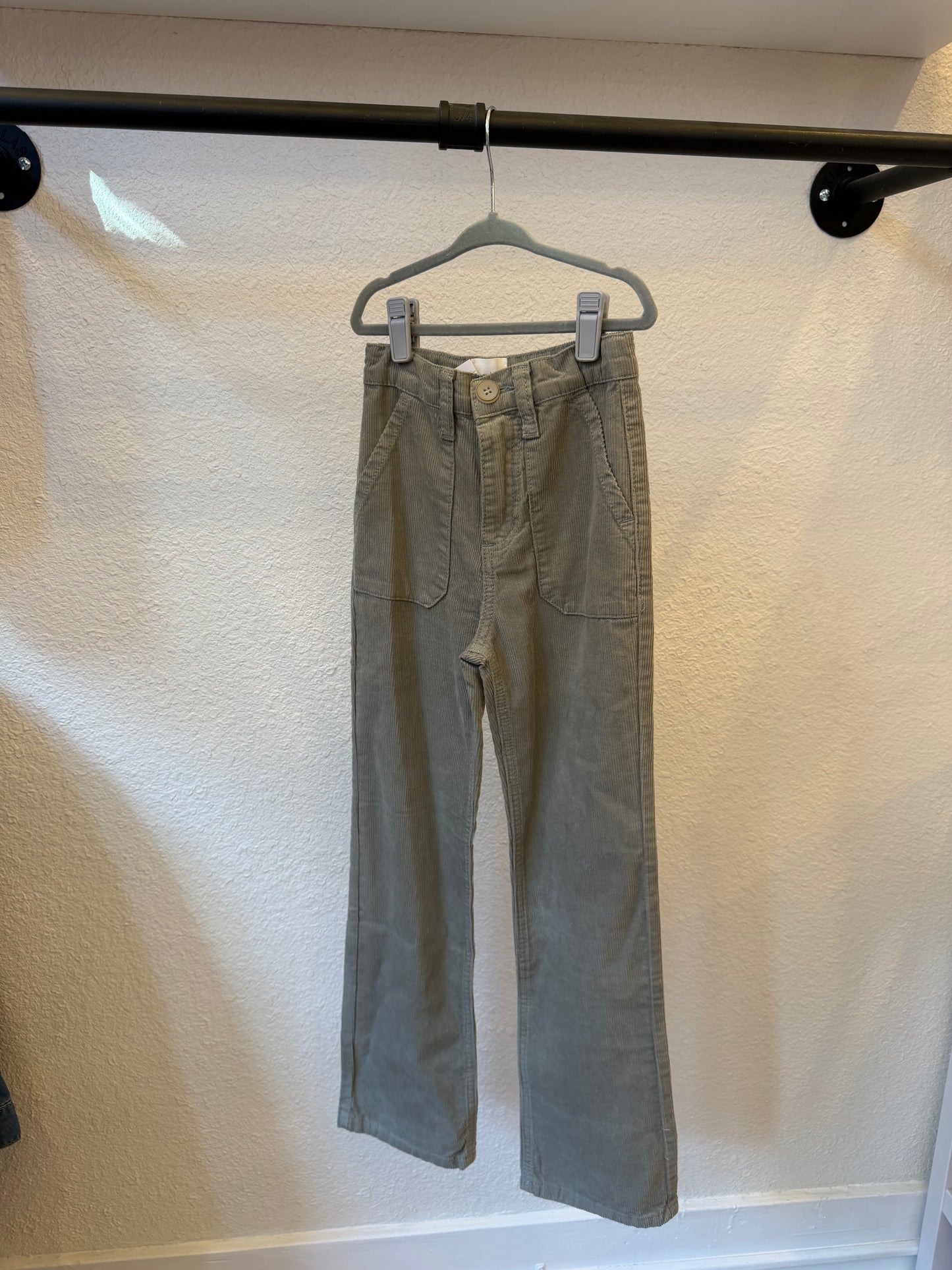 Olive Corduroy Flares