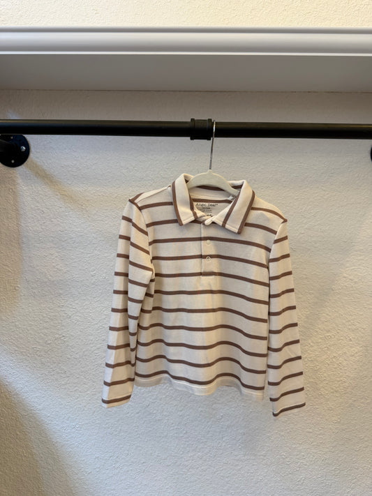 Latte Striped Polo
