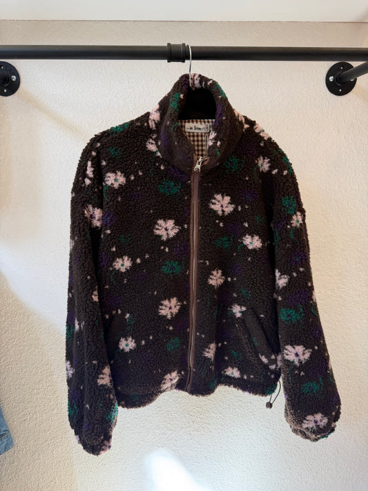 Midnight Bloom Sherpa Jacket