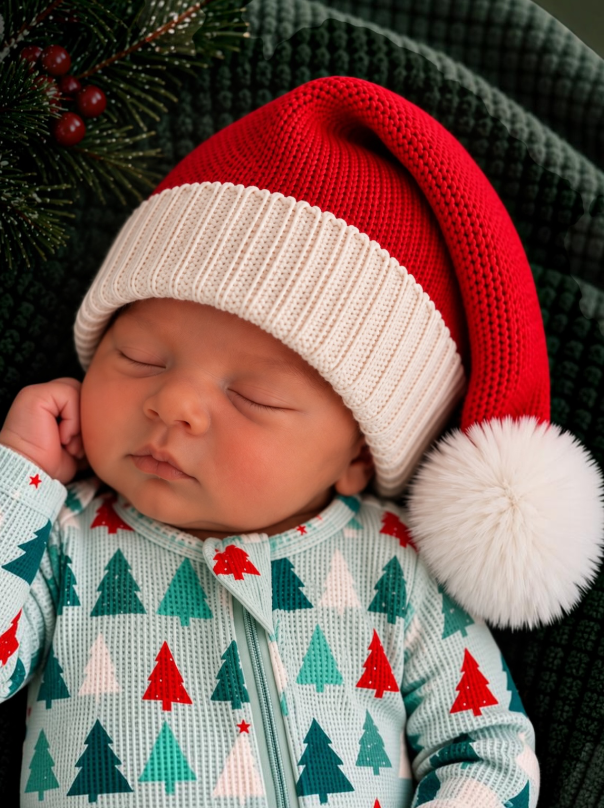 Knit Santa Hat, Red: XS (0 - 2 yr.)