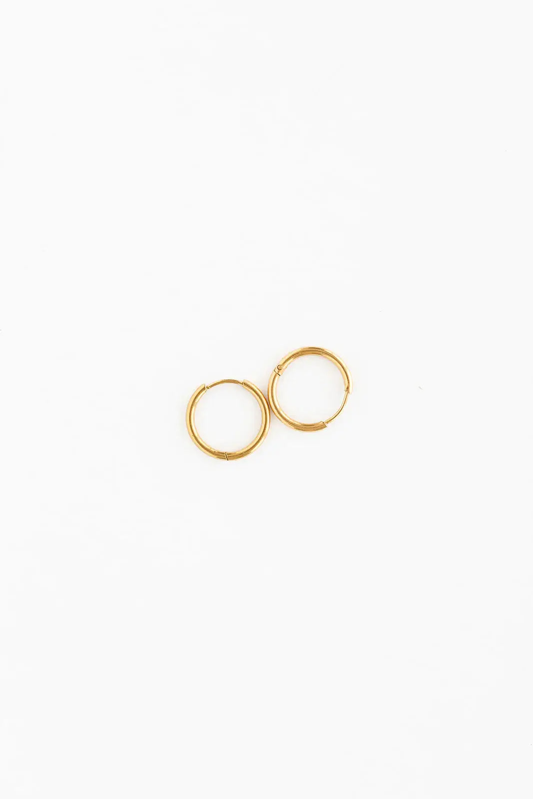 Endless Hoop Thin Gold Earrings - Hypoallergenic, Girl Gift: Gold / 22 mm