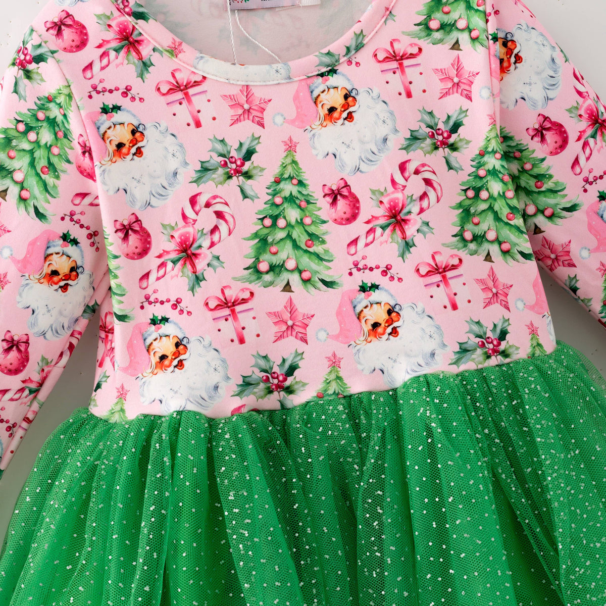 Pink Christmas Tutu Girls Dress