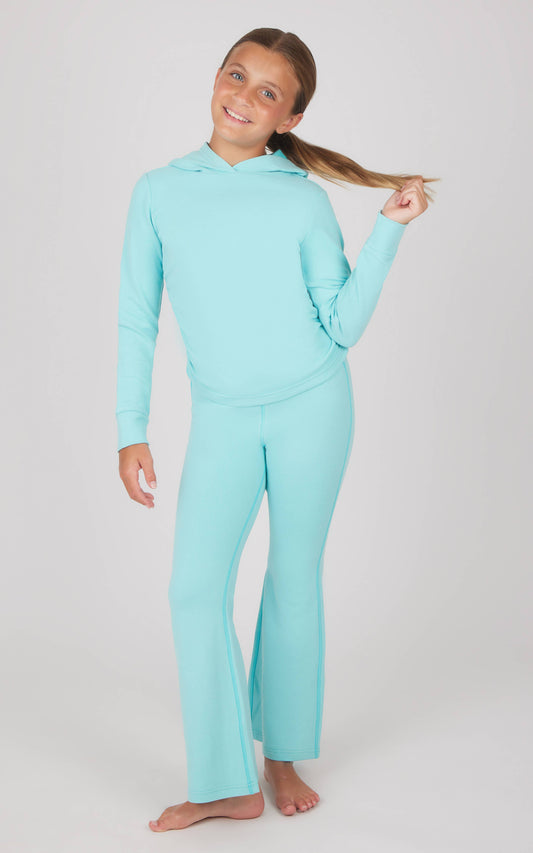 Aqua Hoodie & Flare Set