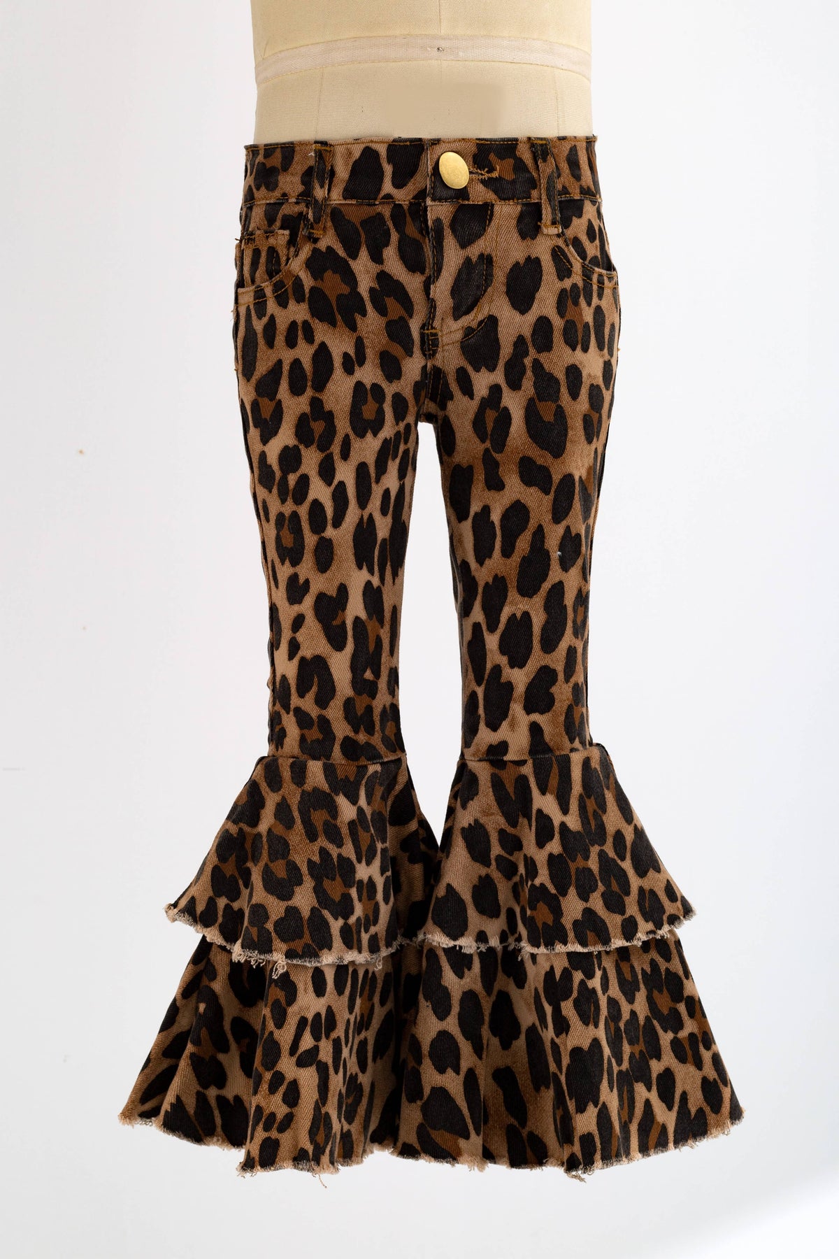 Cheetah Denim Flares: 5/6yrs