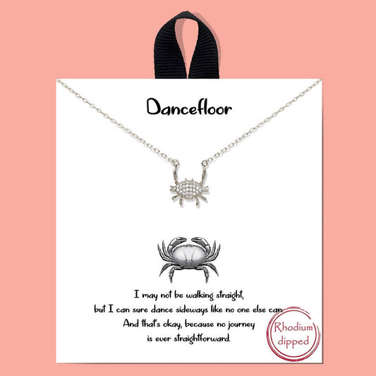Crab Charm Necklace