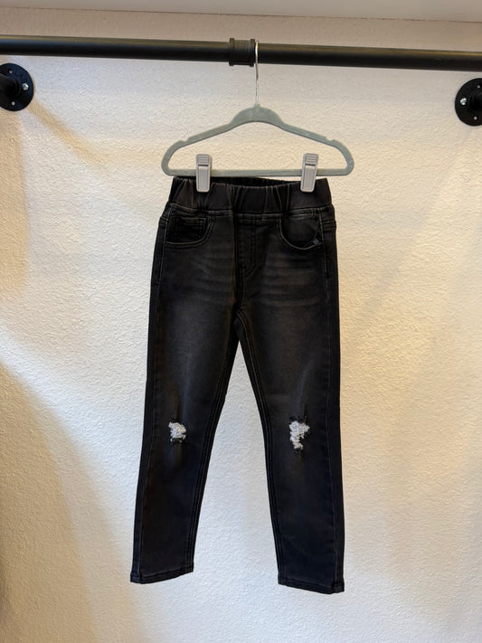 Washed Black Distressed Jeans