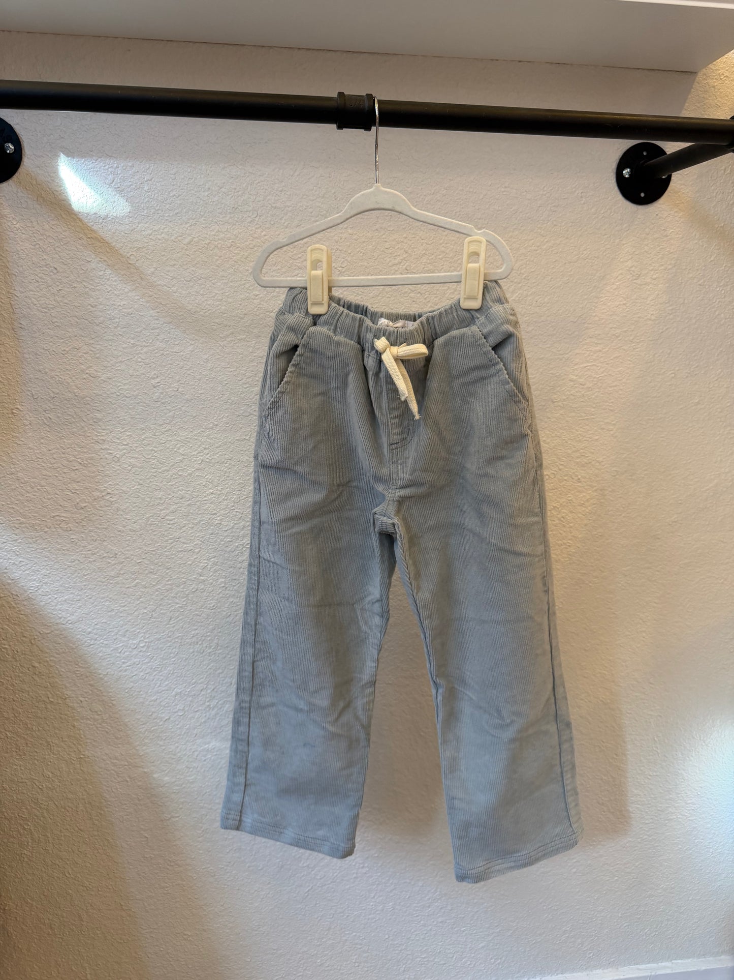 Girls Dusty Blue Corduroy Pants