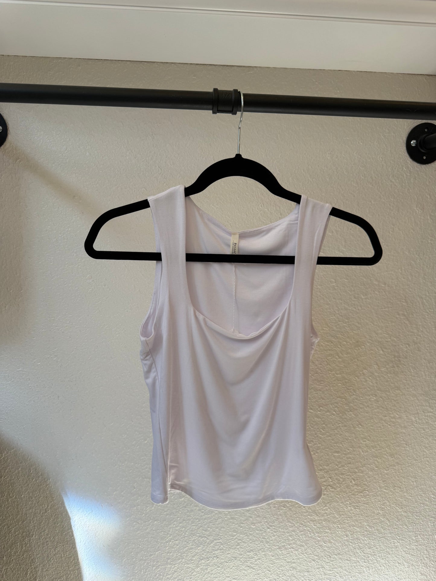 Classic White Scoop Tank