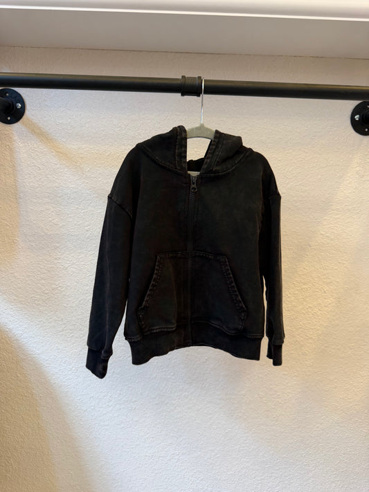 Vintage Black Zip-Up Hoodie