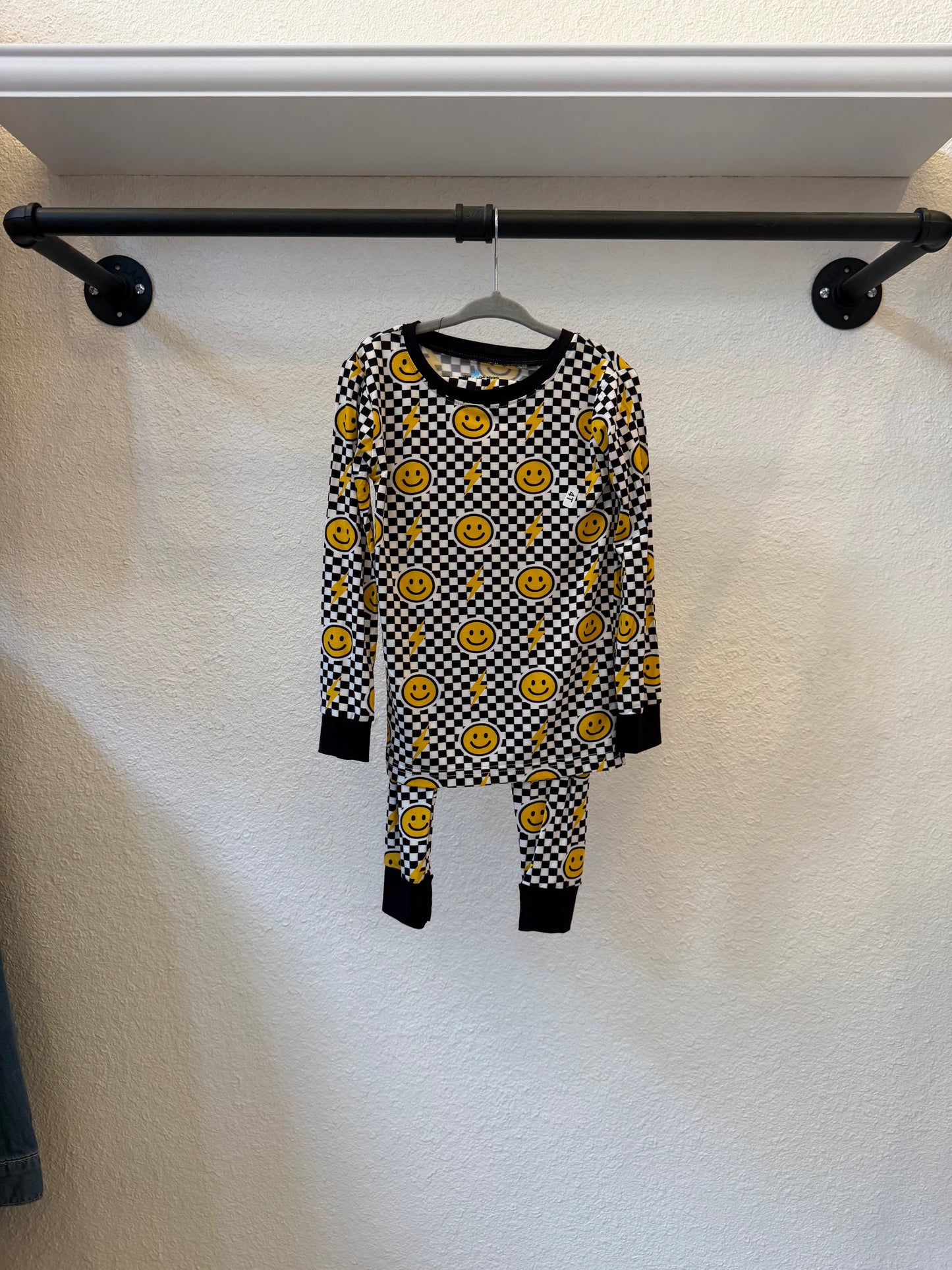 Happy Checkered Pajama Set
