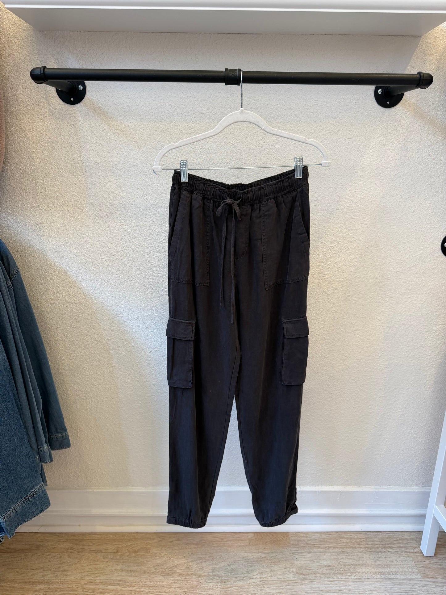 Dark Grey Cargo Jogger Pants
