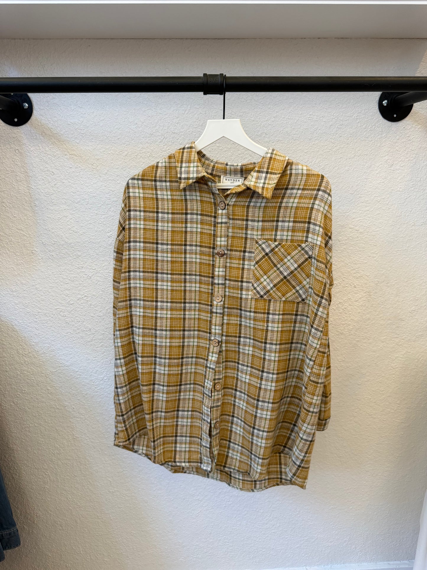 Girls Golden Hour Plaid Shirt