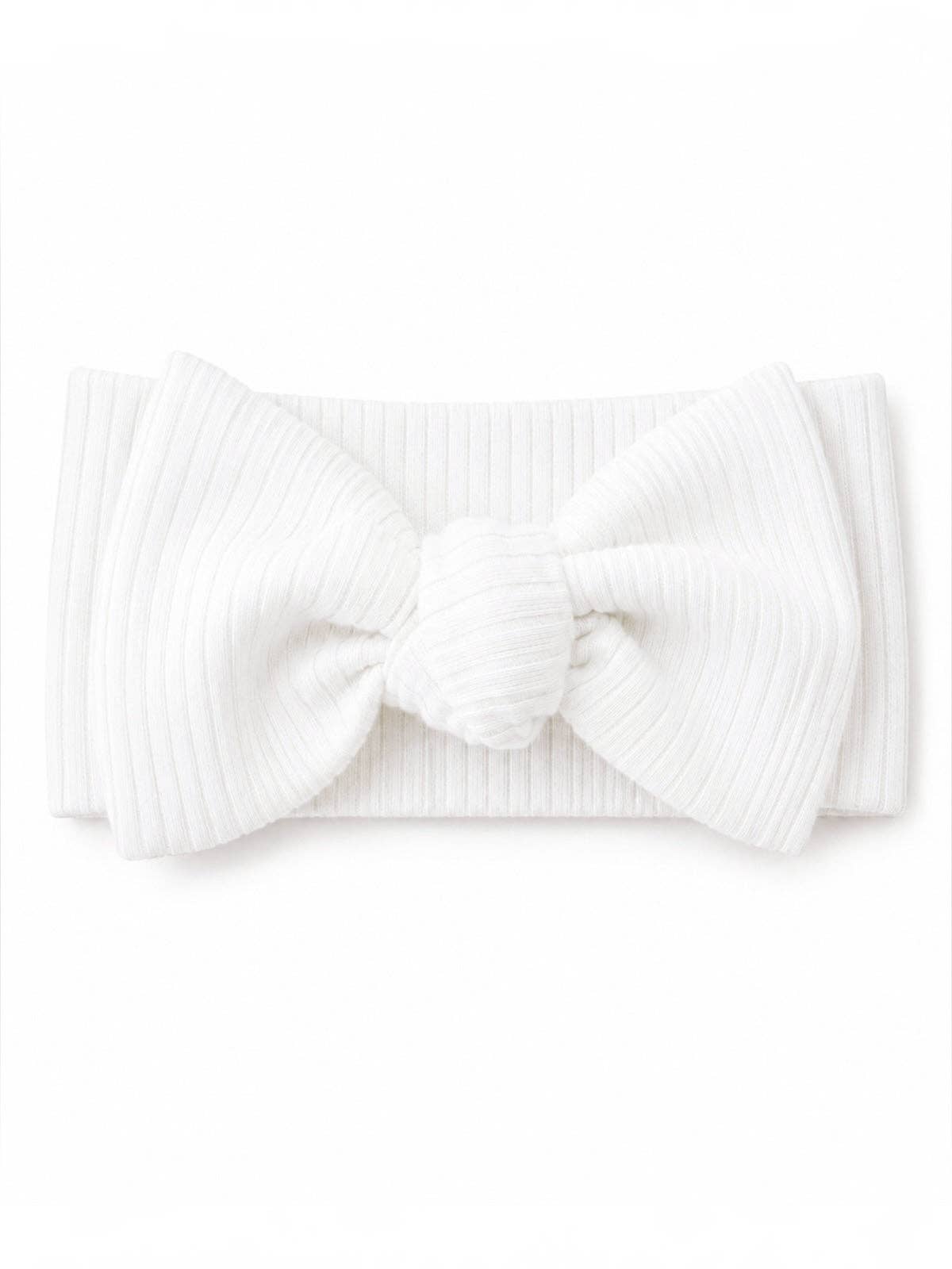 White / Ribbed Bow: 0 - 6 mo.