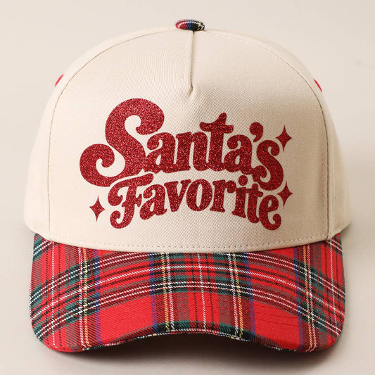 Santa's Favorite Glitter Plaid