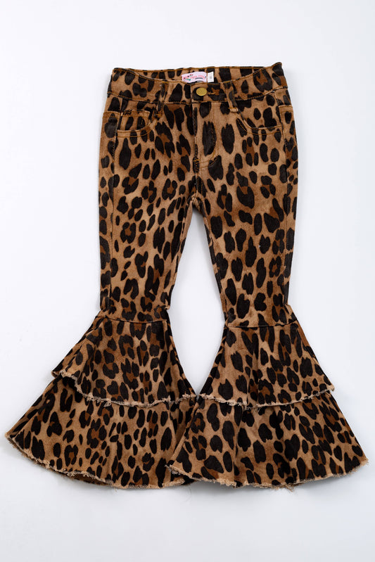 Cheetah Denim Flares: 7/8yrs