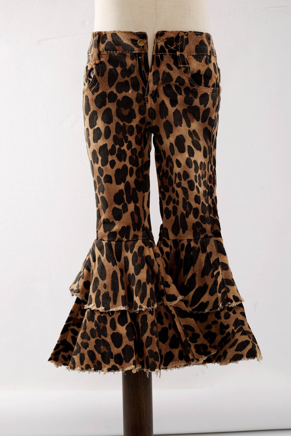 Cheetah Denim Flares: 2t